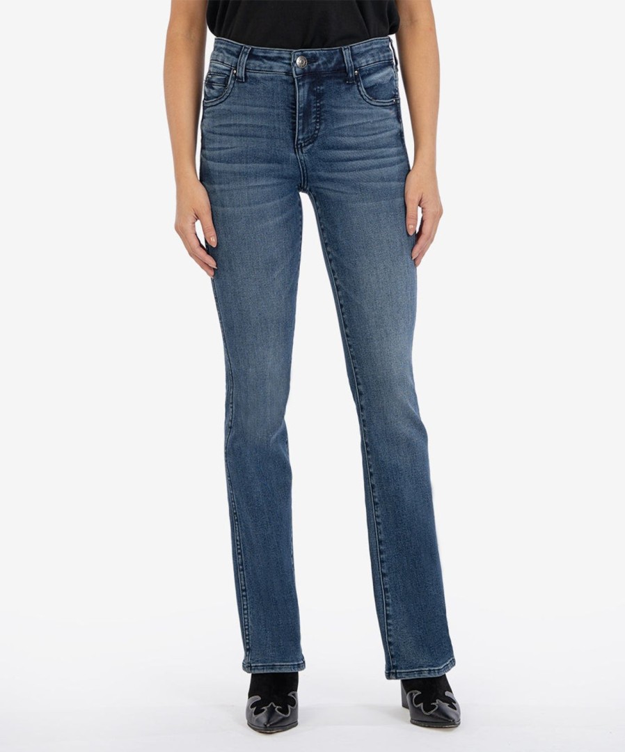 Fit Kut from the Kloth Natalie Boot Cut | Natalie High Rise Fab Ab Bootcut Ethical W/Dk Stone Base Wash