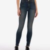 Fit Kut from the Kloth Mia Slim Fit Skinny | Mia High Rise Fab Ab Slim Fit Skinny Spearheaded W/Dk Base Wash