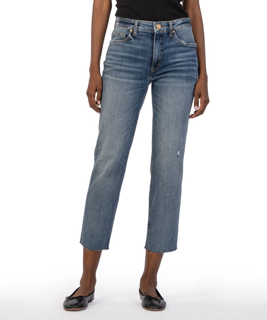 Fit Kut from the Kloth Rachael Mom Jean | Rachael High Rise Fab Ab Mom Jean Charted W/Med Base Wash