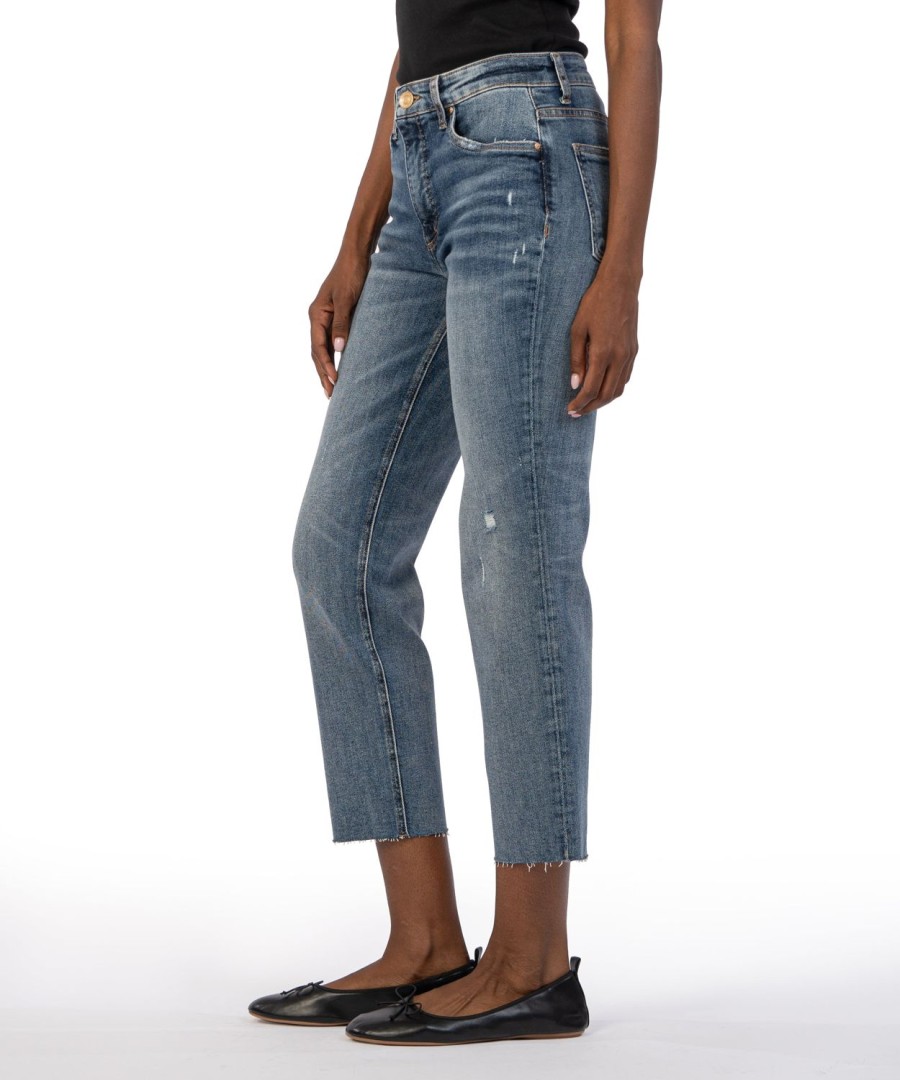 Fit Kut from the Kloth Rachael Mom Jean | Rachael High Rise Fab Ab Mom Jean Charted W/Med Base Wash