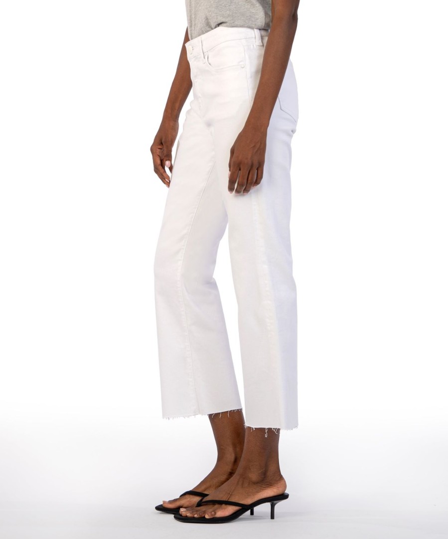 Denim Kut from the Kloth | Kelsey High Rise Ankle Flare, Petite Optic White