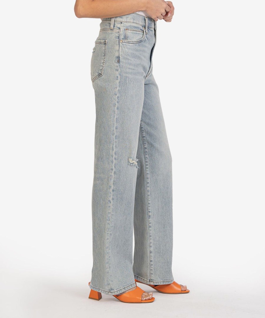 Denim Kut from the Kloth | Sienna High Rise Wide Legs (Dedication Wash) Dedication W/Medium Base Wash