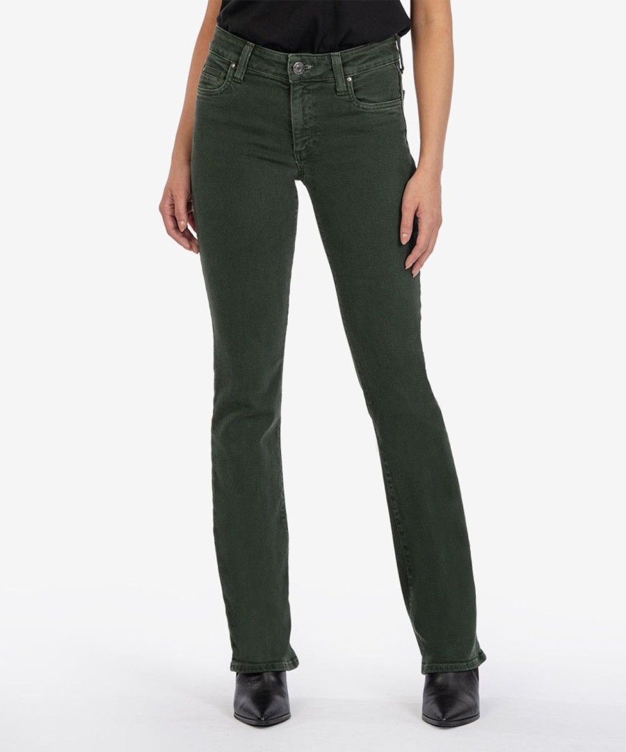 Fit Kut from the Kloth Natalie Boot Cut | Natalie Mid Rise Bootcut Deep Forest