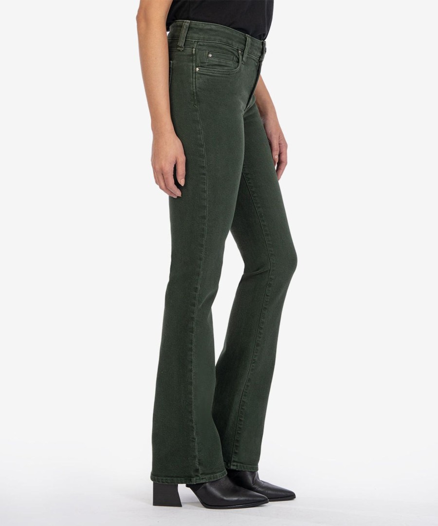 Fit Kut from the Kloth Natalie Boot Cut | Natalie Mid Rise Bootcut Deep Forest