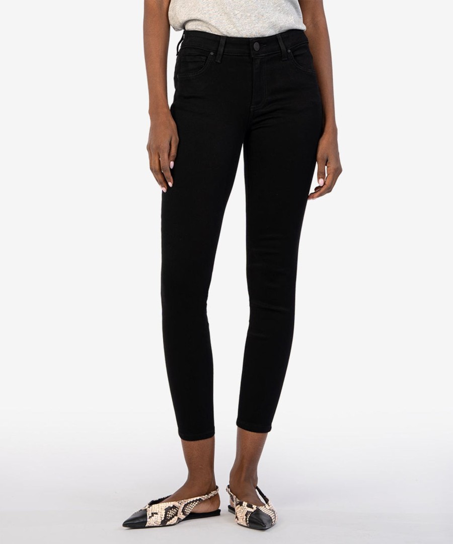 Denim Kut from the Kloth | Connie Mid Rise Ankle Skinny, Exclusive Black