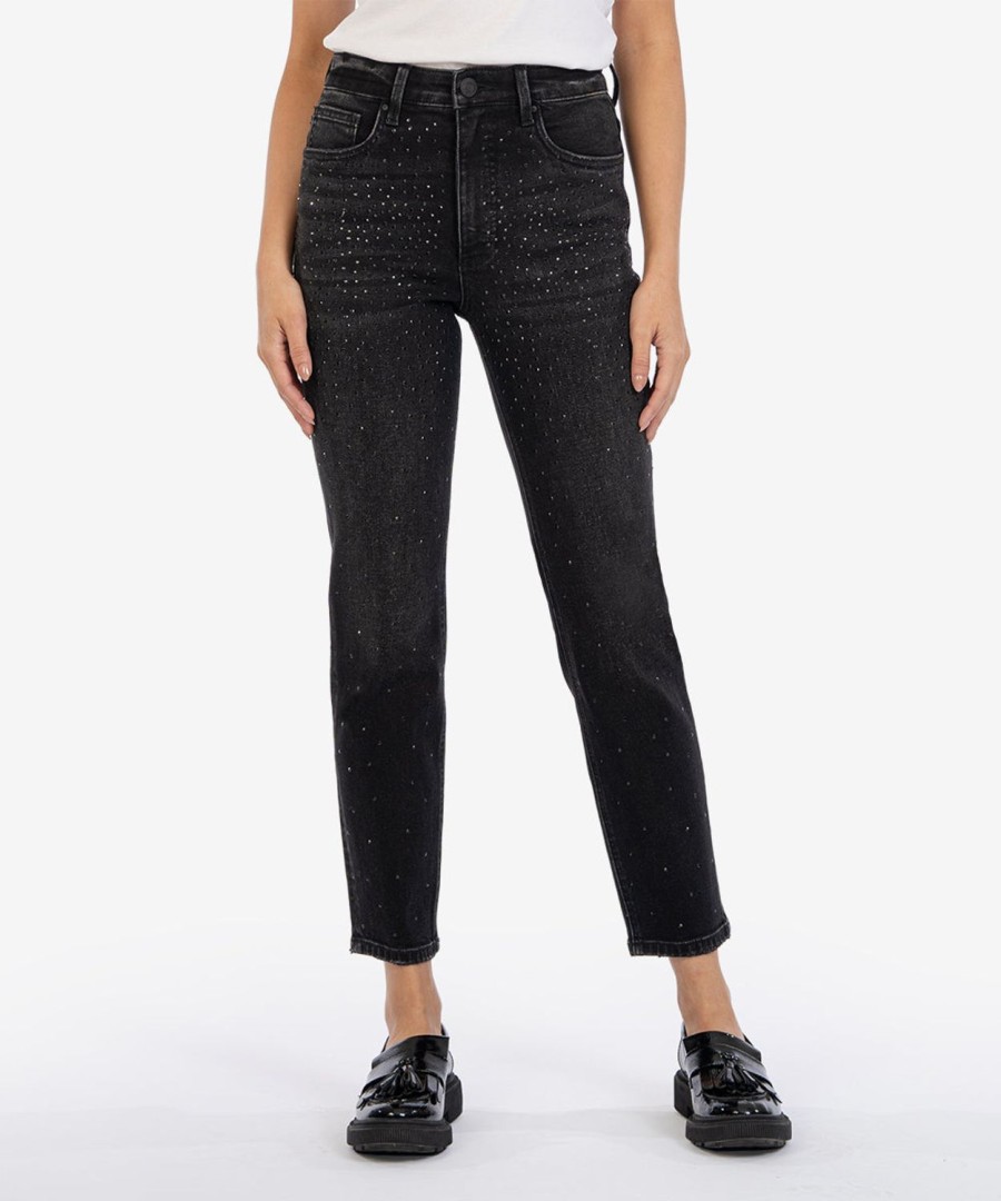 Denim Kut from the Kloth | Racheal High Rise Fab Ab Mom Jean Black