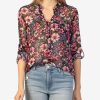 Clothing Kut from the Kloth | Jasmine Chiffon Blouse Segovia-Black/Pink