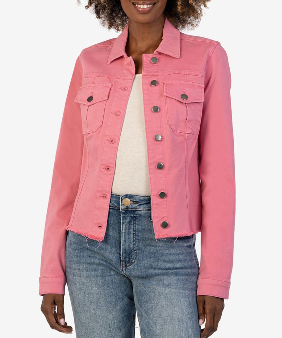 Clothing Kut from the Kloth | Kara Denim Jacket Plush Pink