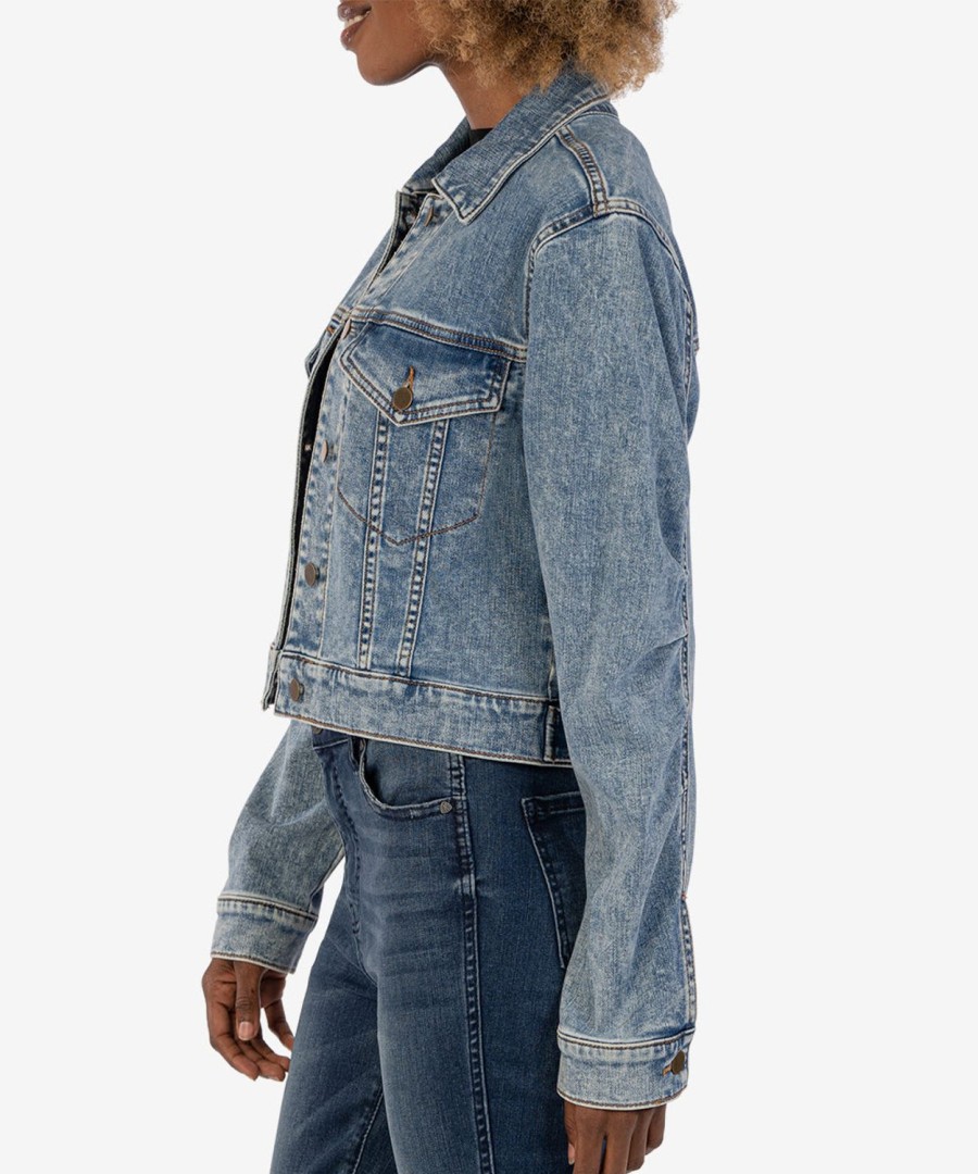 Clothing Kut from the Kloth | Jacqueline Crop Jacket Make W/Medium Base Wash