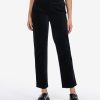 Fit Kut from the Kloth Elizabeth Relaxed Ankle Straight | Elizabeth High Rise Velveteen Trouser Black