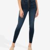 Fit Kut from the Kloth Connie Slim Fit Ankle Skinny | Connie High Rise Fab Ab Slim Fit Ankle Skinny (Giddy Wash) Giddy W/Dk Stone Base Wash