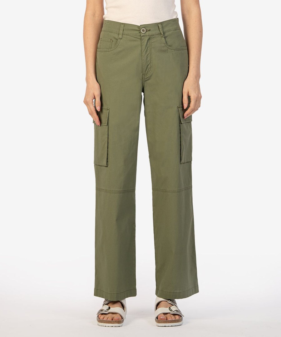 Clothing Kut from the Kloth | Charlotte Wide Leg Cargo Pant Olive