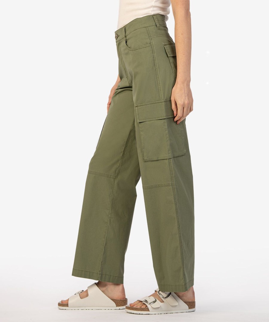 Clothing Kut from the Kloth | Charlotte Wide Leg Cargo Pant Olive