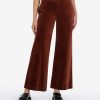 Fit Kut from the Kloth Meg Wide Leg | Meg High Rise Velveteen Wide Leg Trouser Brick