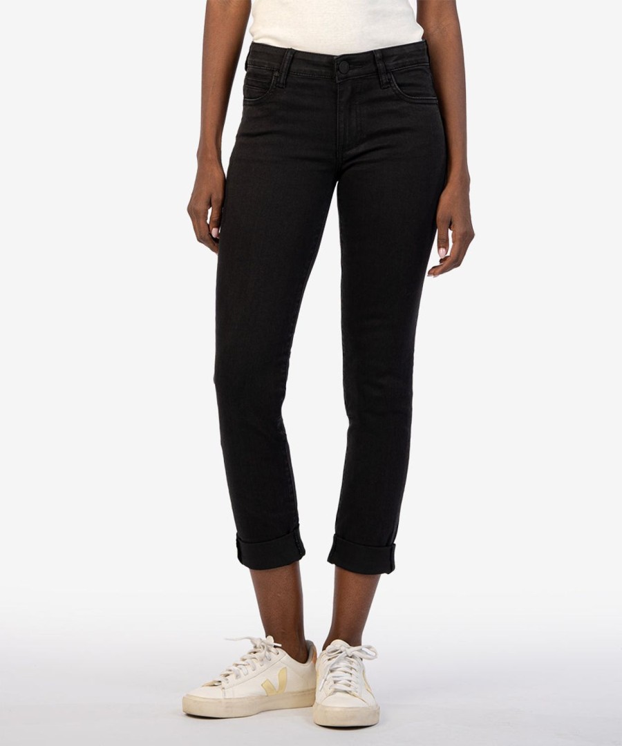 Denim Kut from the Kloth | Catherine Mid Rise Boyfriend Black