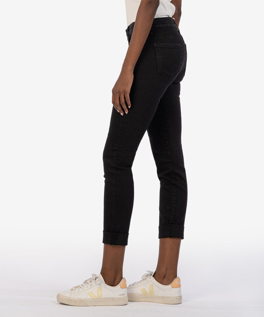 Denim Kut from the Kloth | Catherine Mid Rise Boyfriend Black