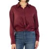 Clothing Kut from the Kloth | Delanie Knot Front Shirt Wine