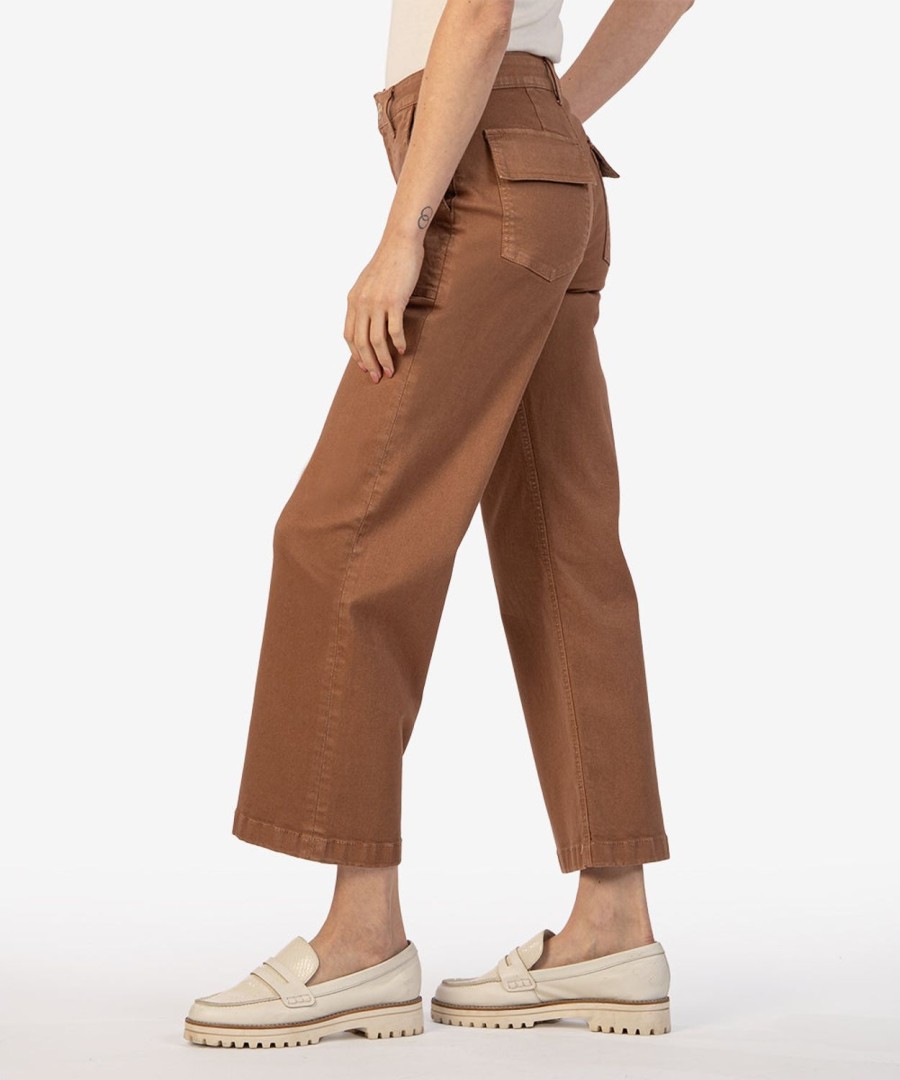 Clothing Kut from the Kloth | Meg Wide Leg Twill Pant Mocha