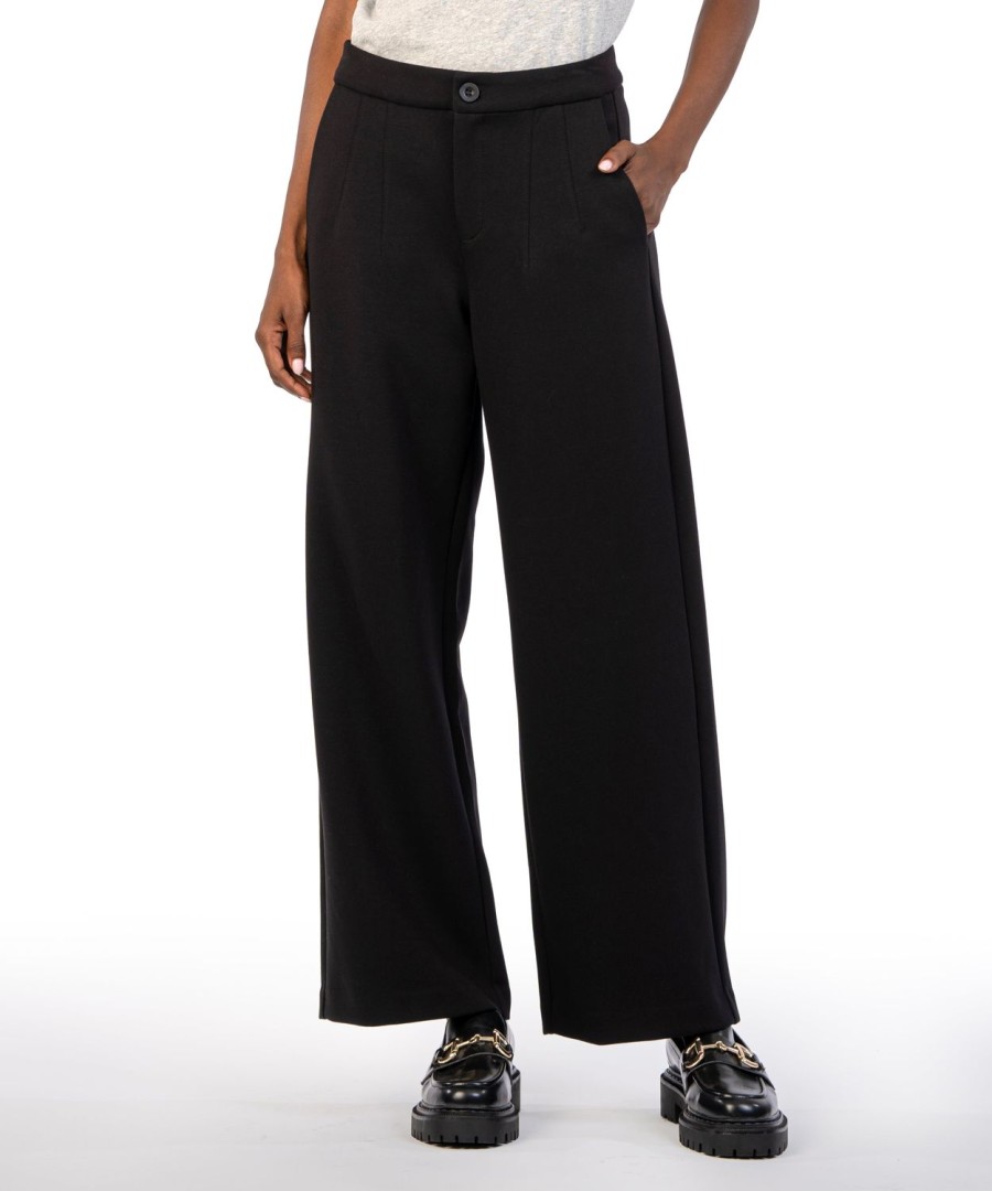 Clothing Kut from the Kloth | Meg Ponte High Rise Wide Leg Trouser Black