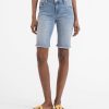 Fit Kut from the Kloth Bermuda Short | Natalie Mid Rise Bermuda (Lead Wash) Lead W/Medium Base Wash