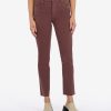 Denim Kut from the Kloth | Reese High Rise Fab Ab Ankle Straight Leg Bordeaux