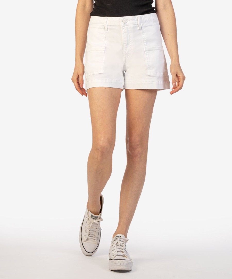 Fit Kut from the Kloth Jane High Rise Short | Jane High Rise Short Optic White