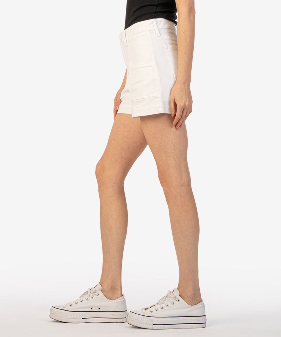 Fit Kut from the Kloth Jane High Rise Short | Jane High Rise Short Optic White