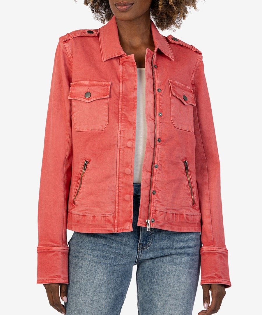 Clothing Kut from the Kloth | Amanda Utility Jacket Strawberry