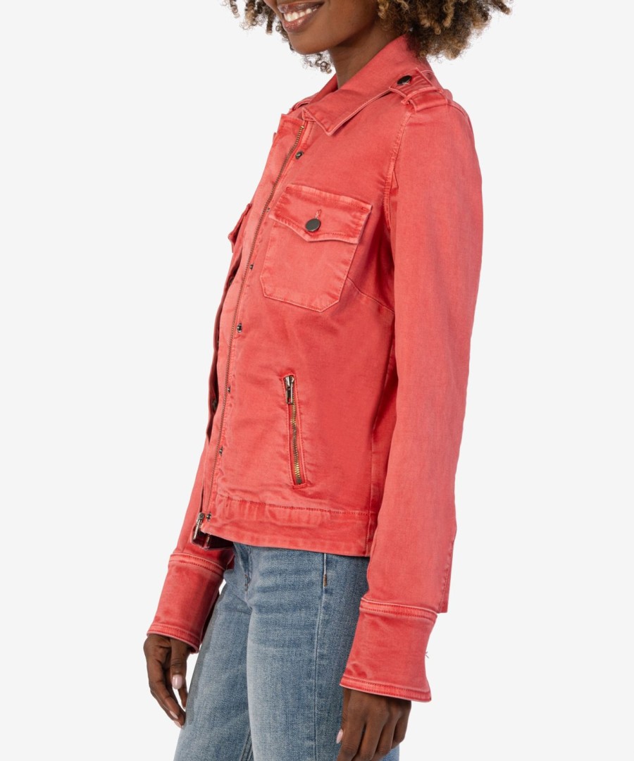 Clothing Kut from the Kloth | Amanda Utility Jacket Strawberry