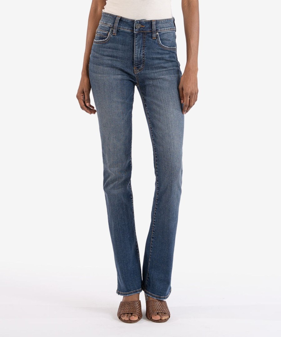 Fit Kut from the Kloth Natalie Boot Cut | Natalie High Rise Fab Ab Bootcut Allied W/Dk Stone Base Wash