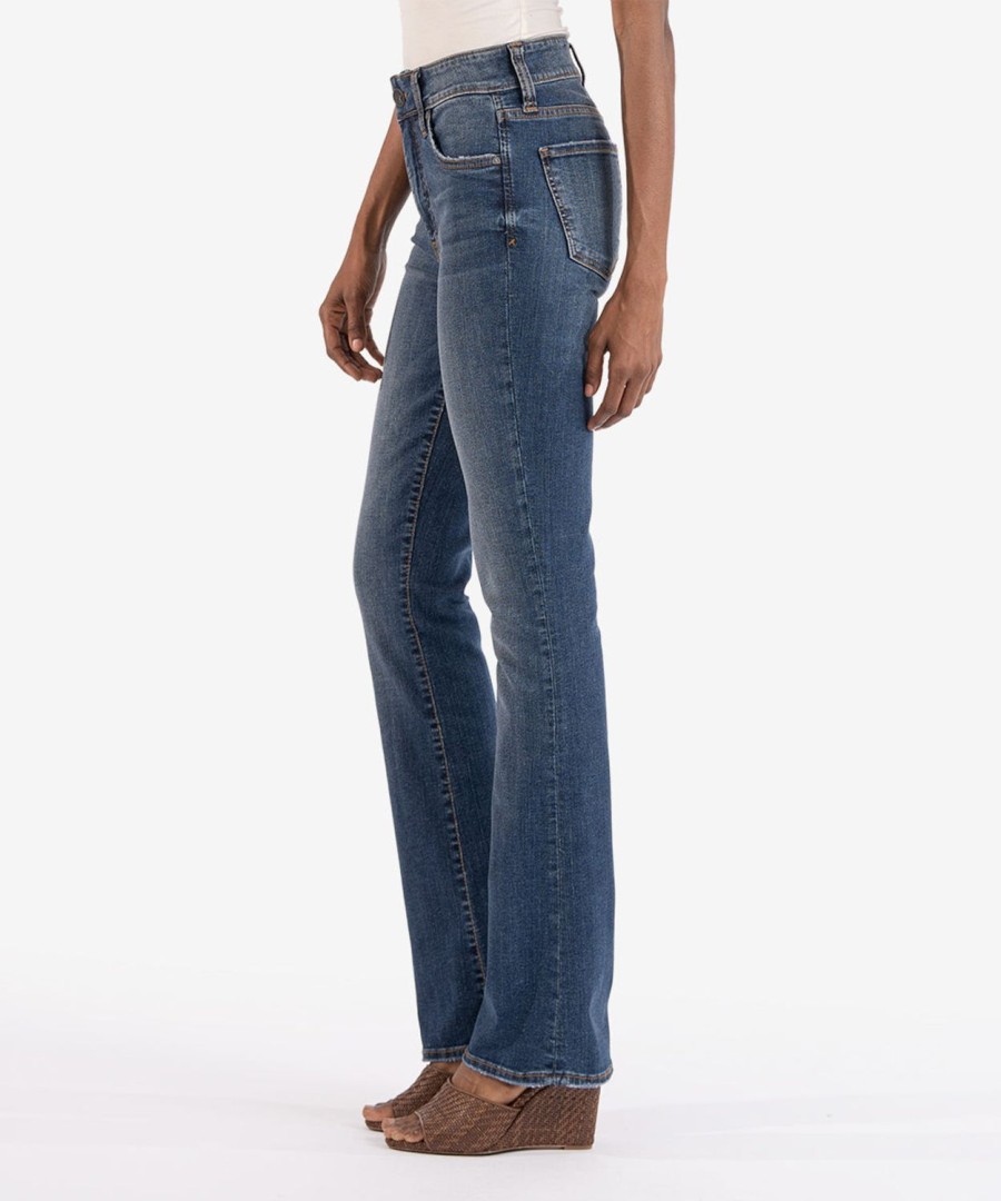 Fit Kut from the Kloth Natalie Boot Cut | Natalie High Rise Fab Ab Bootcut Allied W/Dk Stone Base Wash