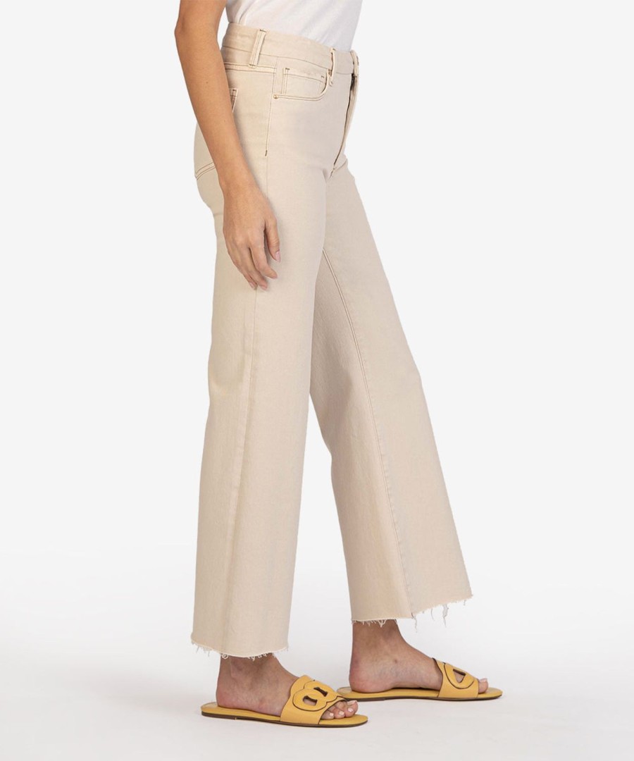 Denim Kut from the Kloth | Meg High Rise Fab Ab Wide Leg ( ) Ecru