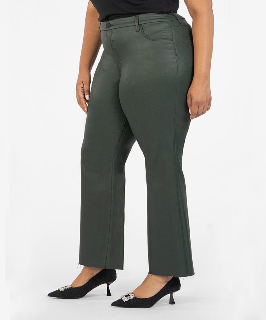 Clothing Kut from the Kloth | Meg High Rise Fab Ab Wide Leg, Long Inseam (Plus) Forest