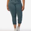 Denim Kut from the Kloth | Amy High Rise Crop Straight Leg, Plus Teal Blue