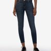 Denim Kut from the Kloth | Donna Mid Rise Ankle Skinny Hired W/Dk Base Wash