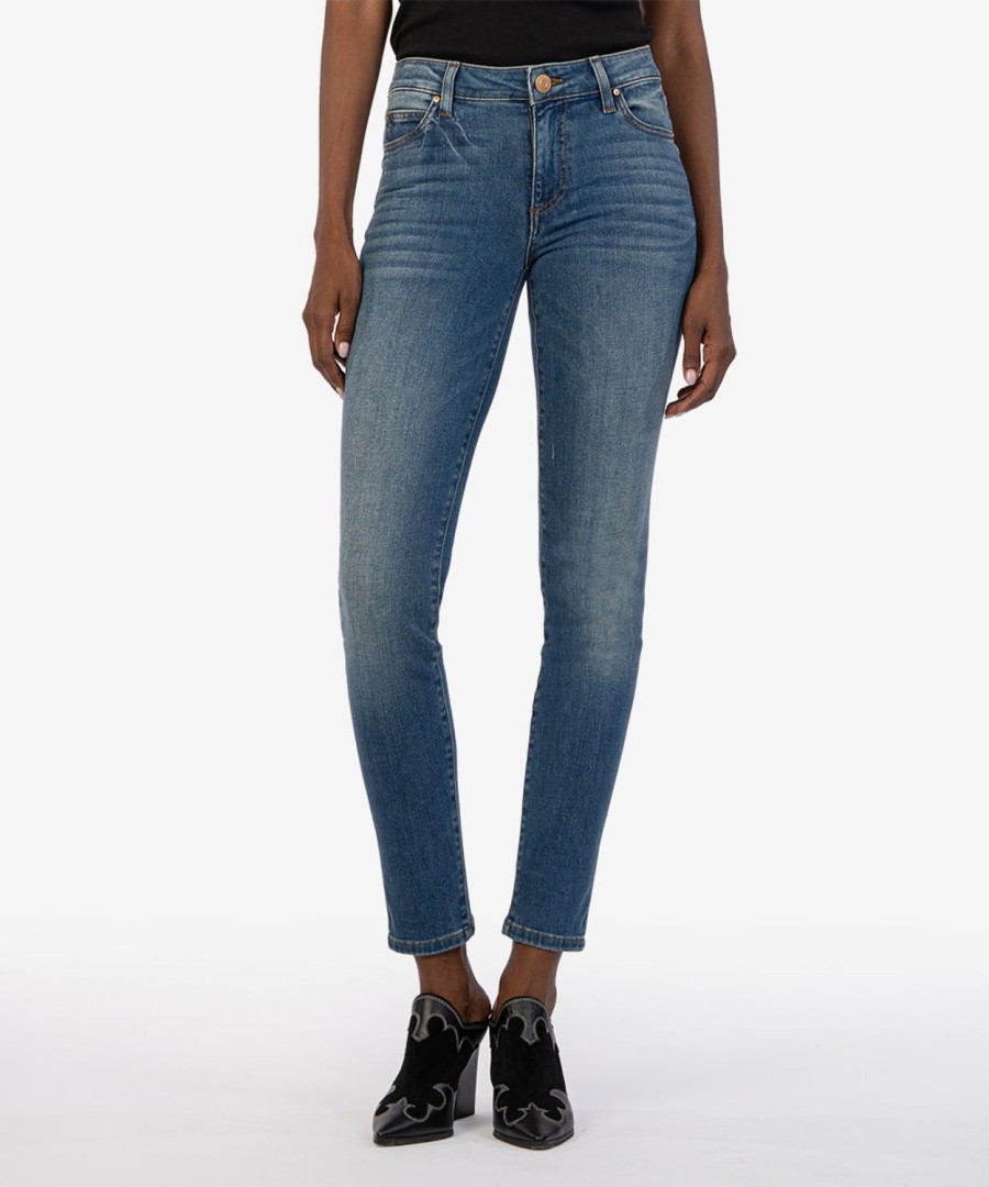 Denim Kut from the Kloth | Diana Curvy Mid Rise Skinny, Exclusive Producted W/Med Base Wash