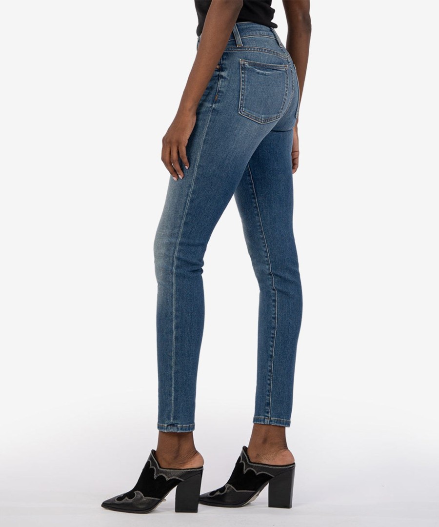 Denim Kut from the Kloth | Diana Curvy Mid Rise Skinny, Exclusive Producted W/Med Base Wash