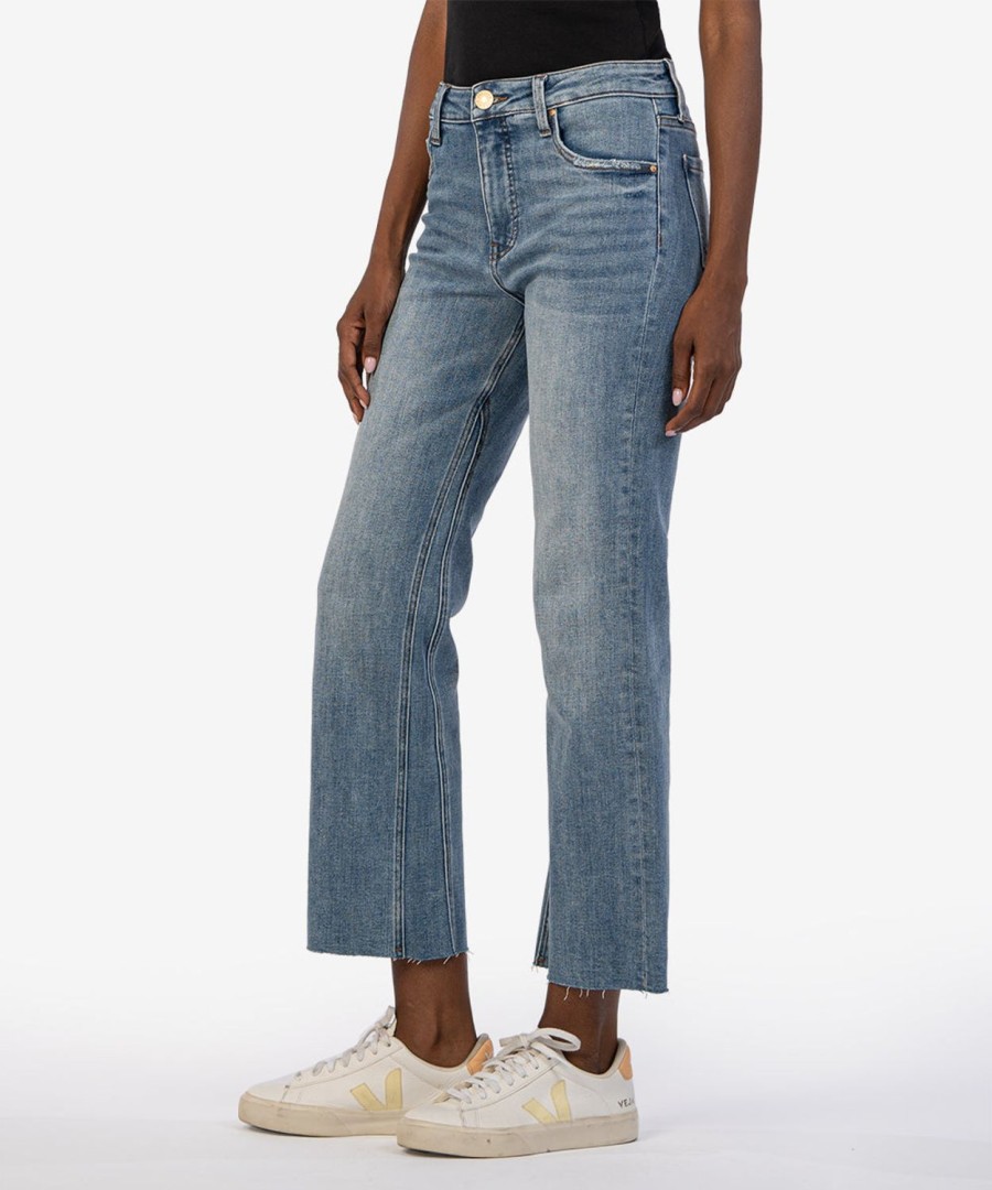 Denim Kut from the Kloth | Kelsey High Rise Fab Ab Ankle Flare (Comprehensive Wash) Comprehensive W/Medium Base Wsh