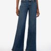 Denim Kut from the Kloth | Margo Mid Rise Wide Leg Quality W/Dk Stone Base Wash