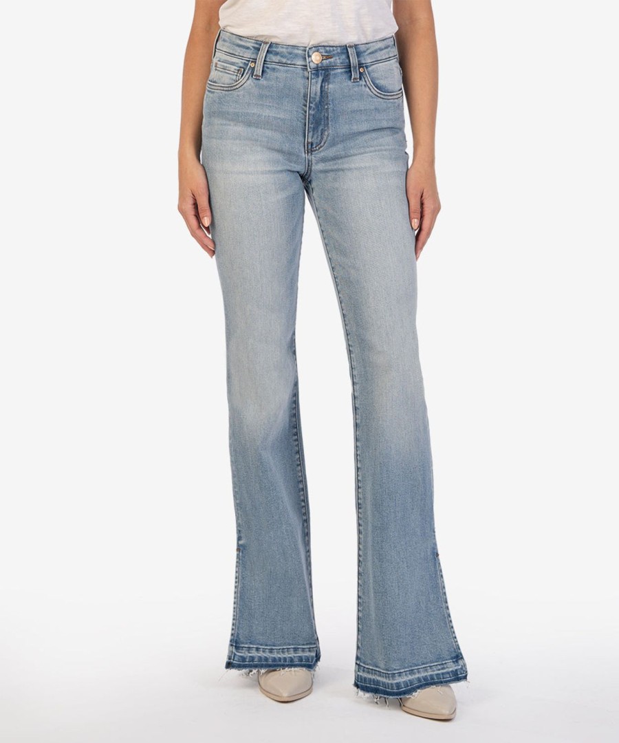 Denim Kut from the Kloth | Ana High Rise Flare Designed W/Med Base Wash