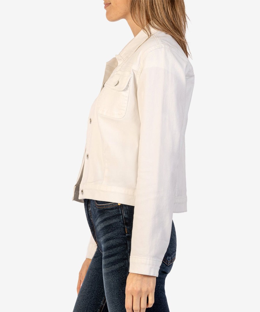 Clothing Kut from the Kloth | Ada Crop Jacket Optic White