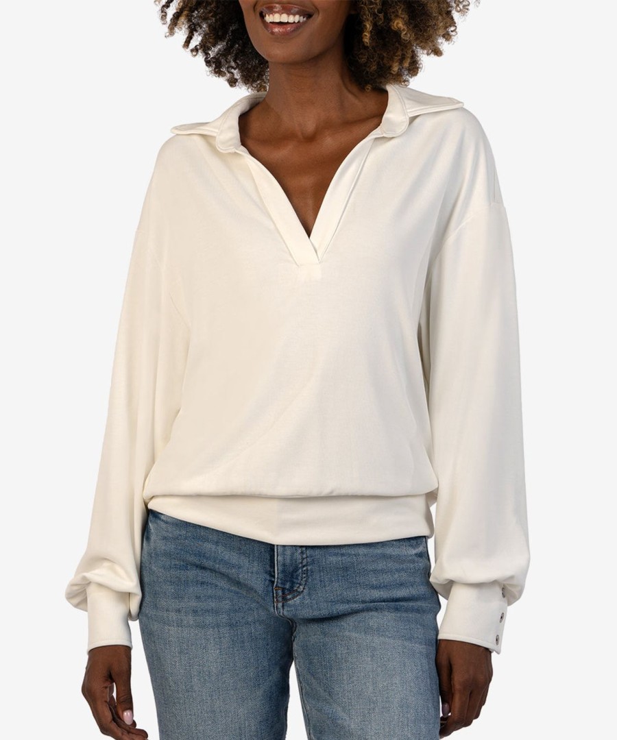 Clothing Kut from the Kloth | Audrina Knit Top Ivory