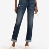 Denim Kut from the Kloth | Amy Mid Rise Crop Straight Leg (Prestigious Wash) Prestigious W/Euro Base Wash