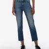 Denim Kut from the Kloth | Rachael High Rise Fab Ab Mom Jean, Petite Explore W/Darkstone Base Wash