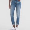 Fit Kut from the Kloth Catherine Boyfriend | Catherine Mid Rise Boyfriend Chaired W/Med Base Wash