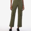 Clothing Kut from the Kloth | Pattie Mid Rise Straight Leg Cargo Army Green