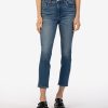 Denim Kut from the Kloth | Catherine High Rise Crop Straight Leg New W/Medium Base Wash