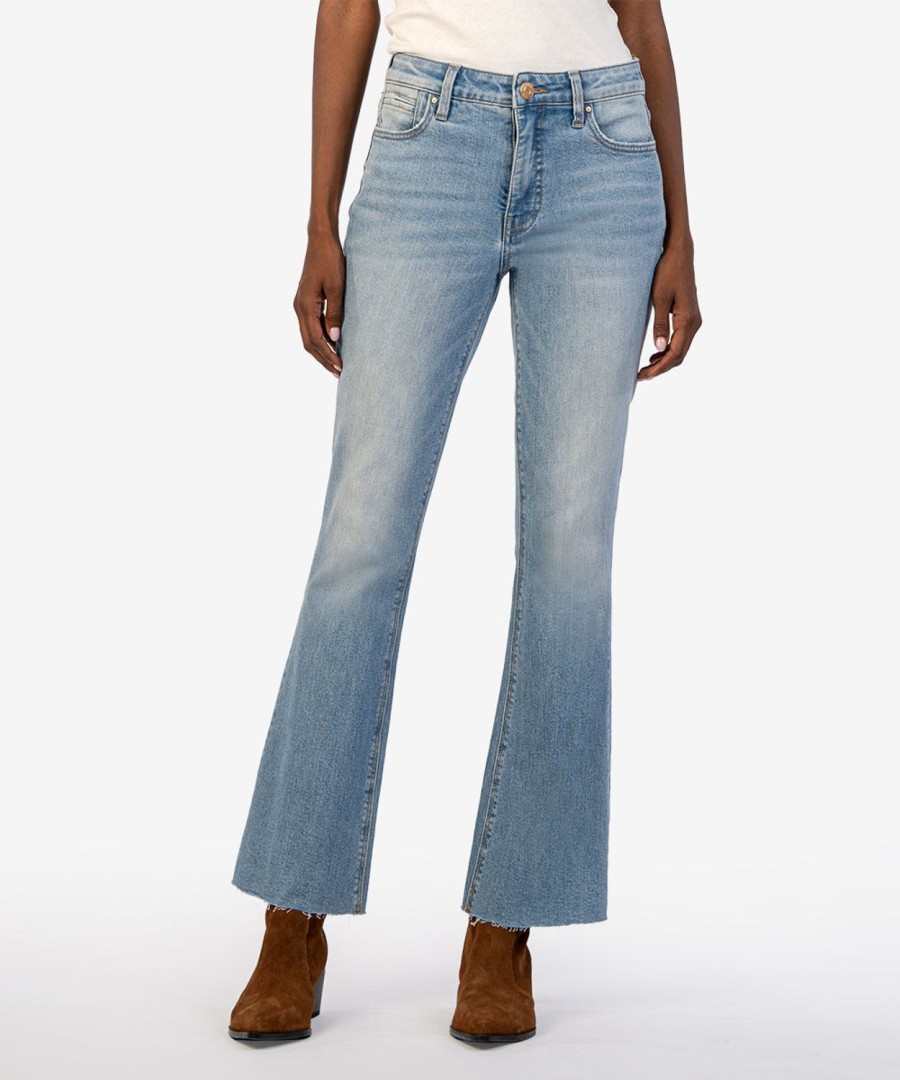 Denim Kut from the Kloth | Stella High Rise Fab Ab Flare Priorities W/Medium Base Wash