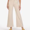 Denim Kut from the Kloth | Meg High Rise Fab Ab Wide Leg, Petite Ecru