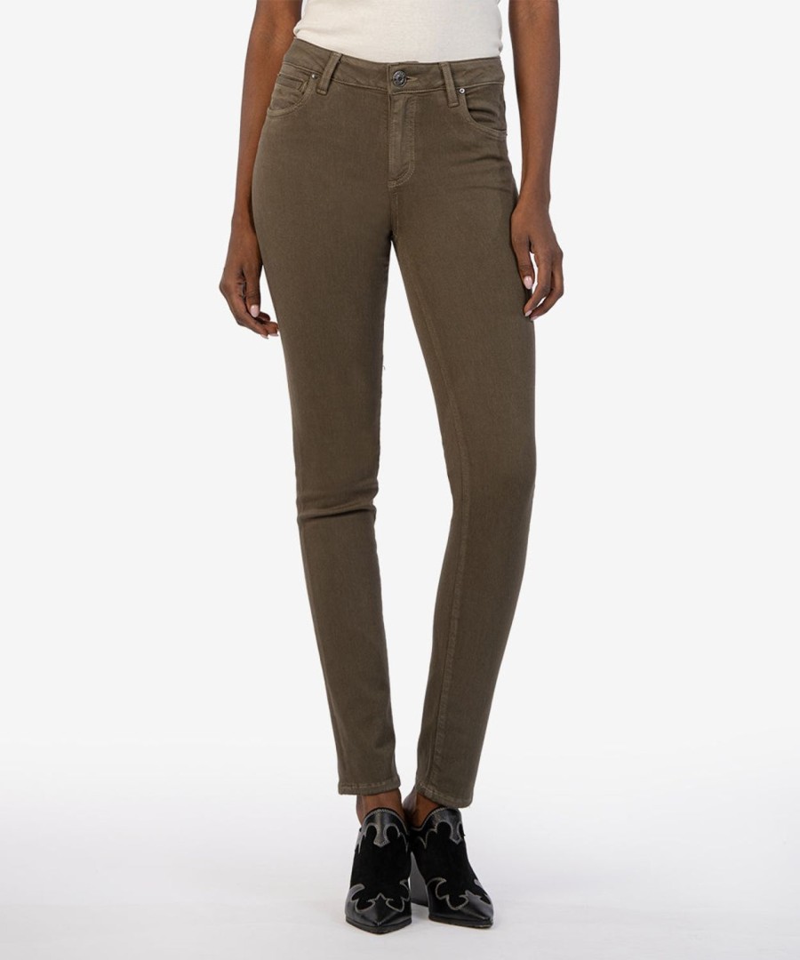 Fit Kut from the Kloth Diana Relaxed Fit Skinny | Diana Mid Rise Relaxed Fit Skinny Thyme